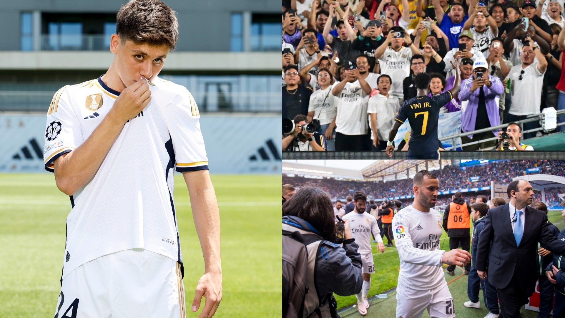 Arda Guler, Vinicius Jr, Jese Rodriguez GFX