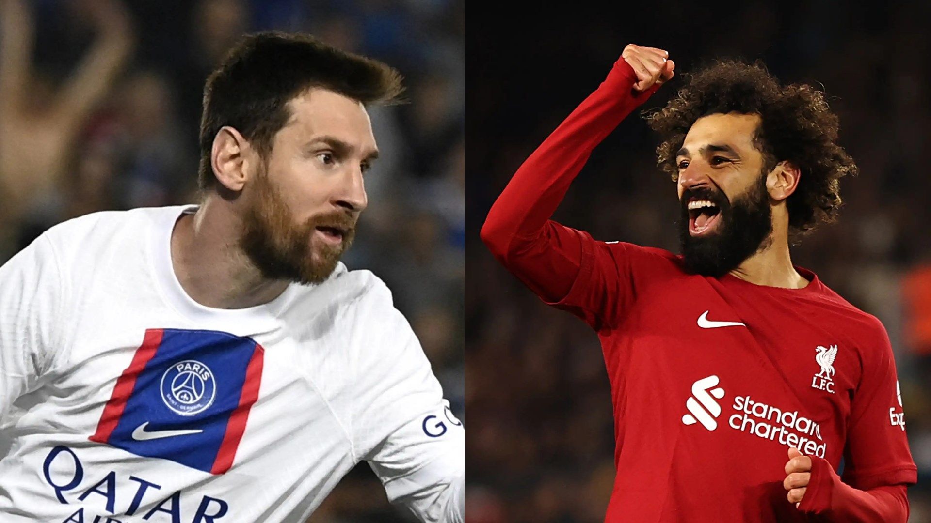 lionel messi - mohamed salah