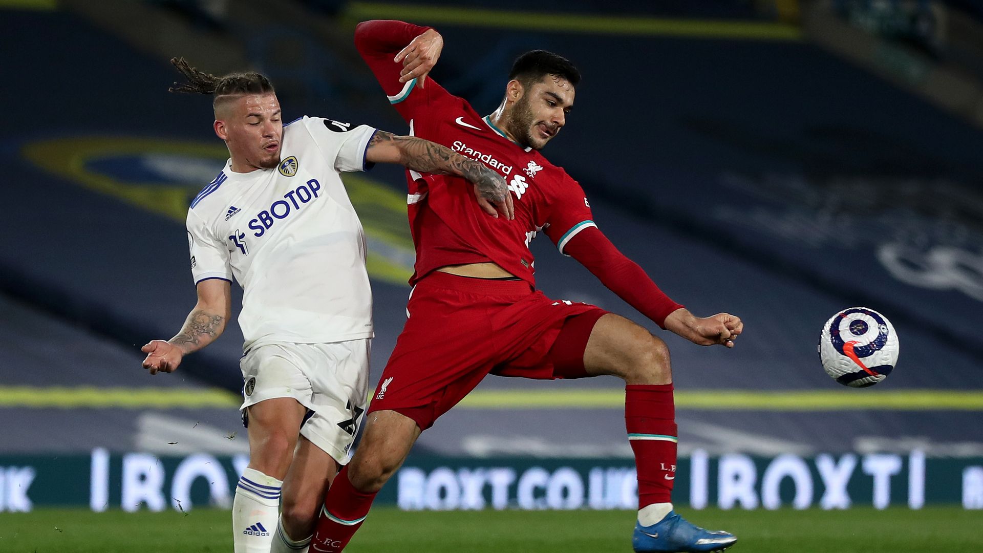 Ozan Kabak. Leeds United vs Liverpool 04.19.2021