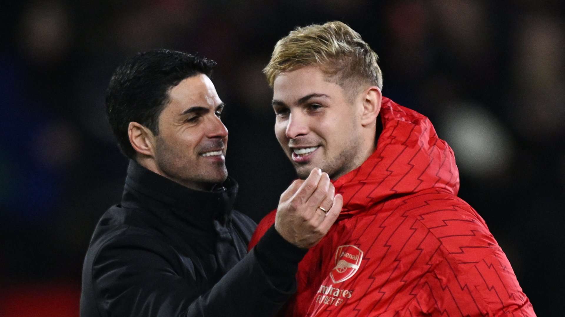Mikel Arteta Emile Smith Rowe Arsenal 2023-24