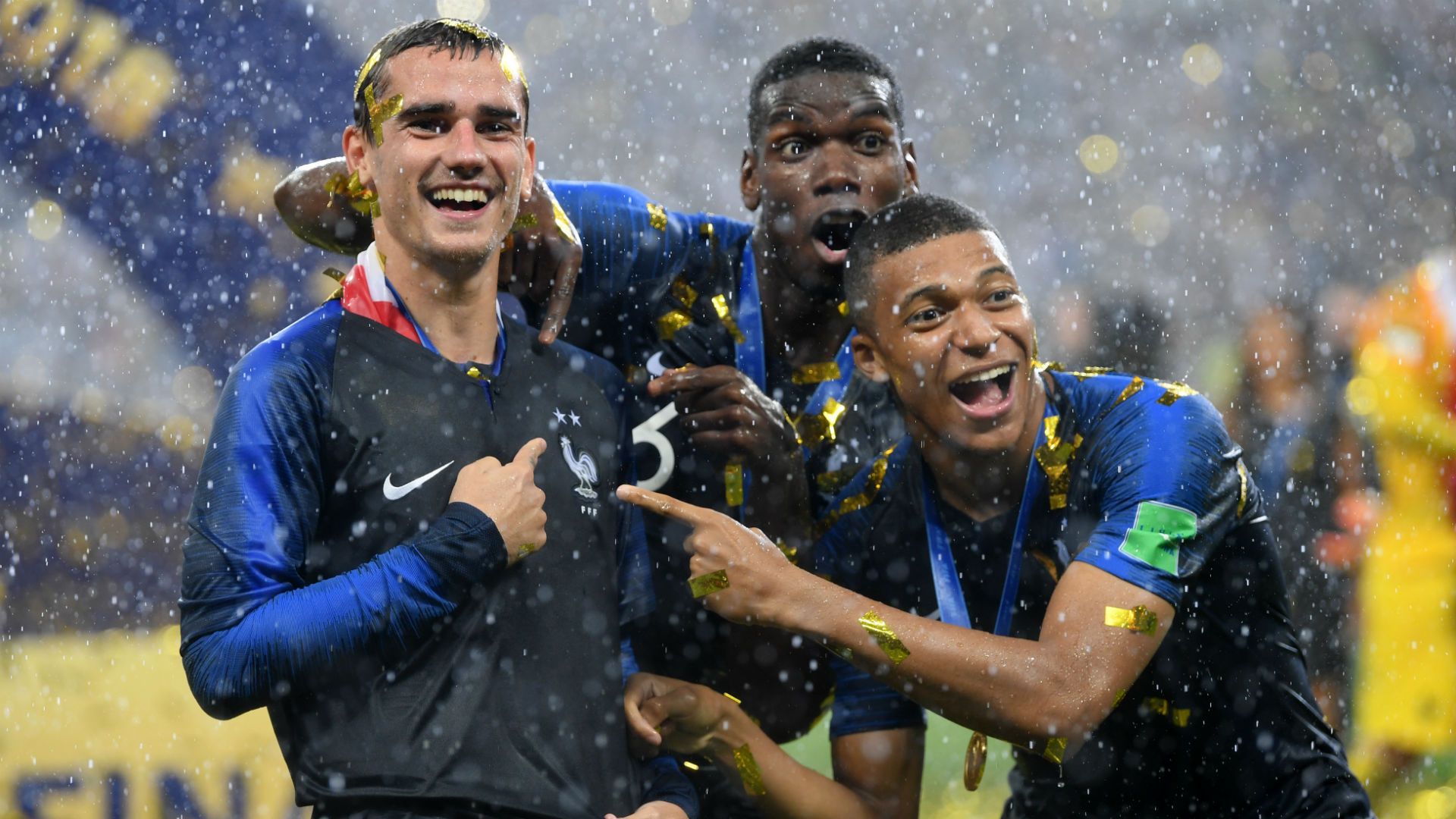 Griezmann Pogba Mbappé França Copa do Mundo 16 07 2018