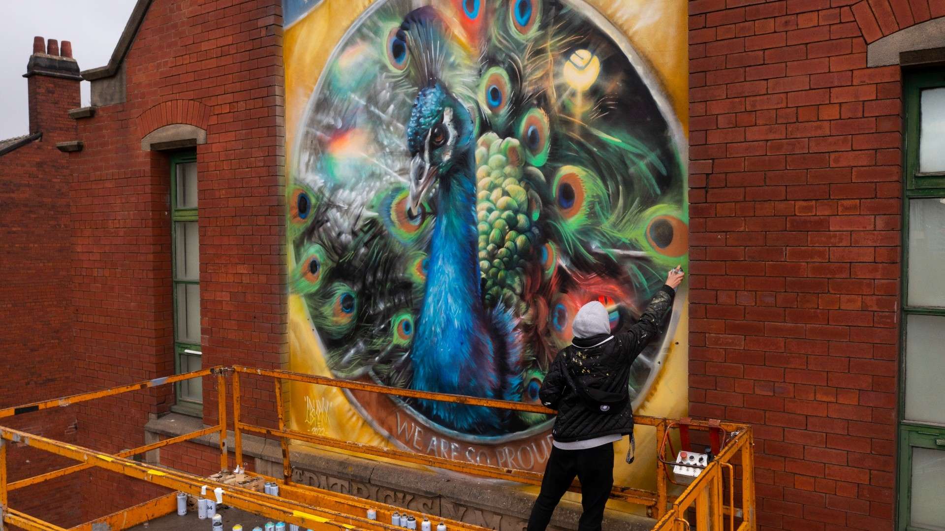 Leeds peacock mural 2