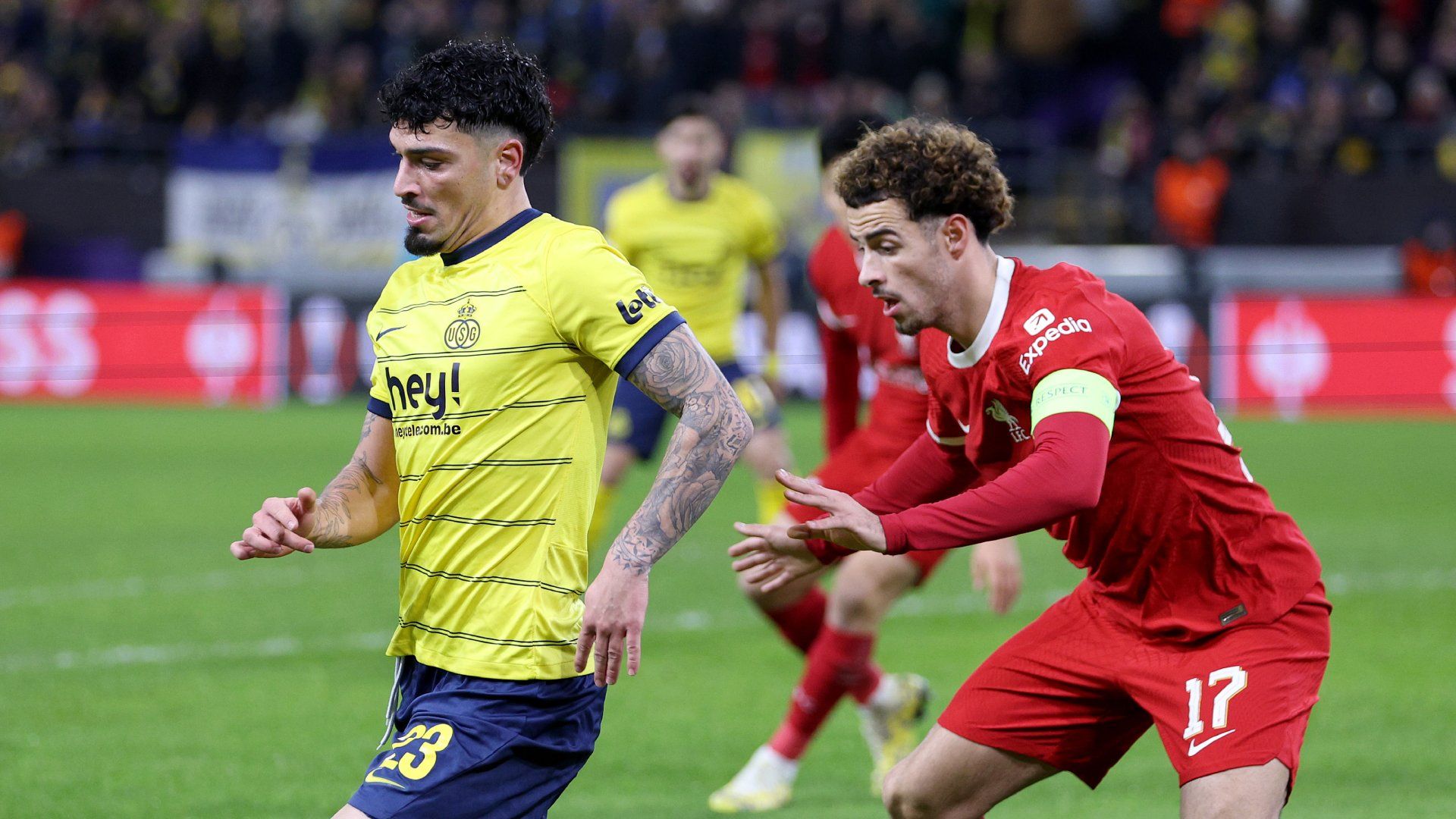 Cameron Puertas Curtis Jones Royale Union Saint-Gilloise Liverpool 2023-24