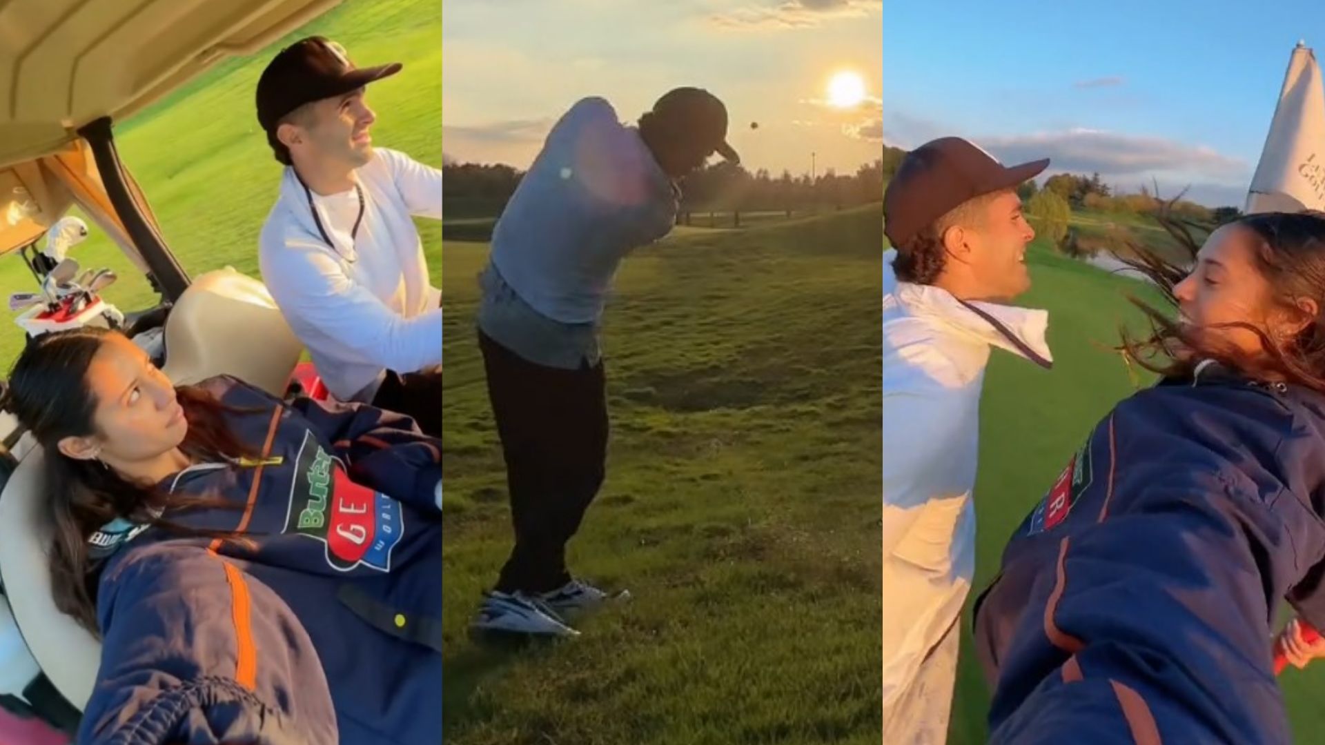 USMNT and AC Milan star Christian Pulisic and his girlfriend Alexa Melton playing golf in Italy