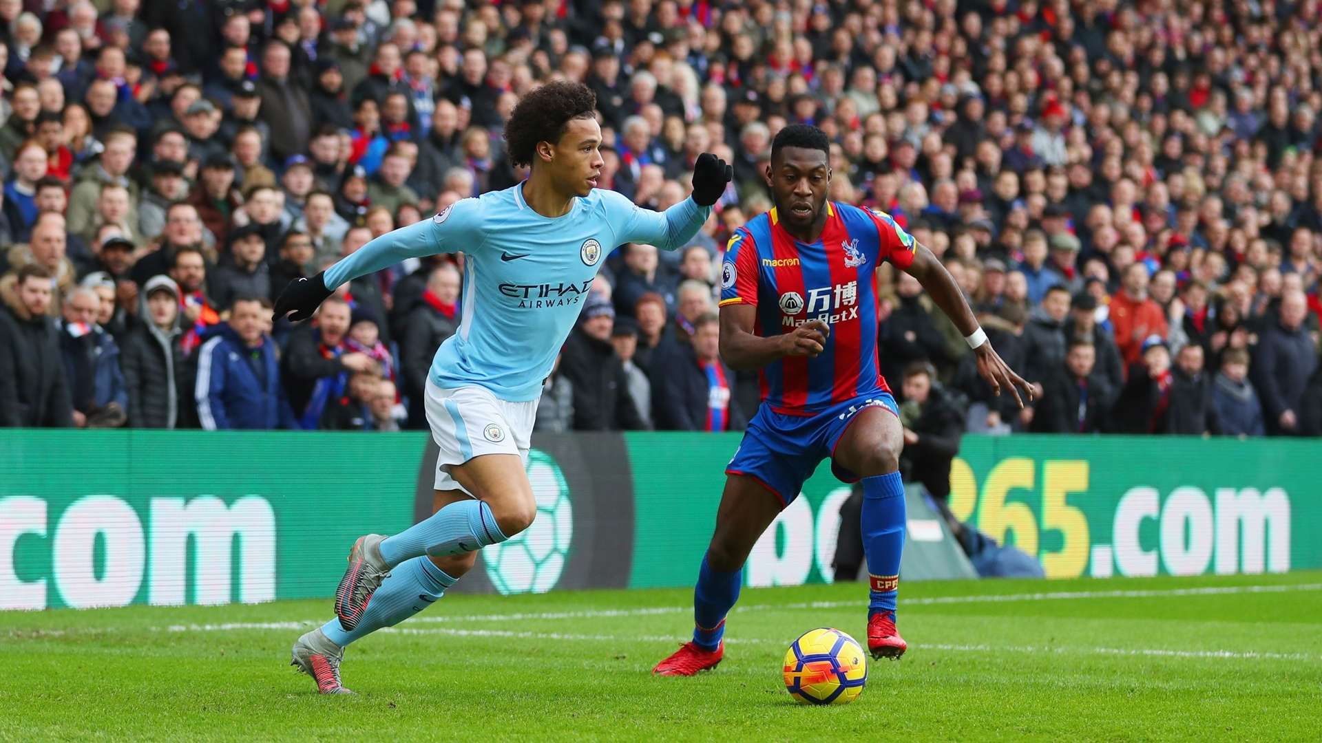 Leroy Sané & Timothy Fosu-Mensah : Crystal Palace v Manchester City