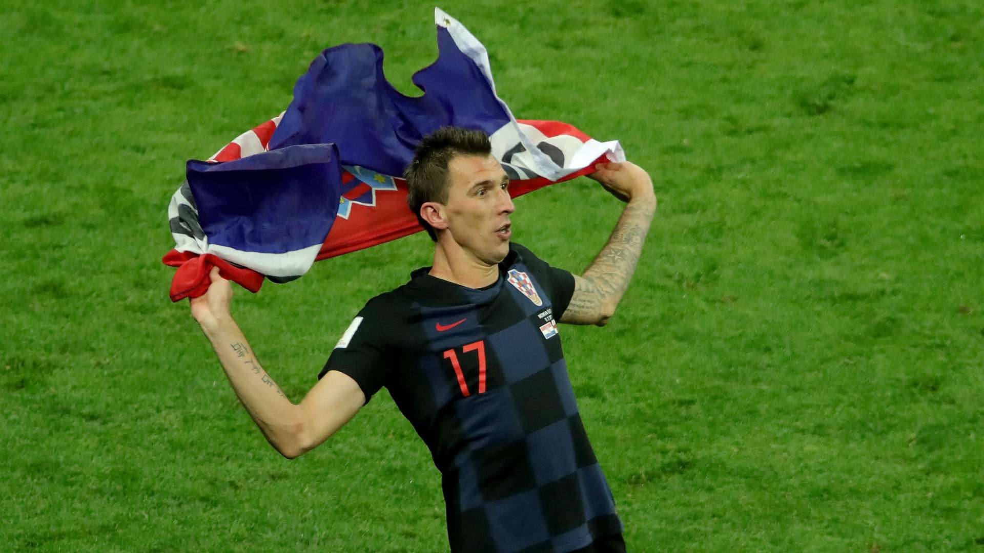 croatia england - mario mandzukic celebration - world cup - 11072018
