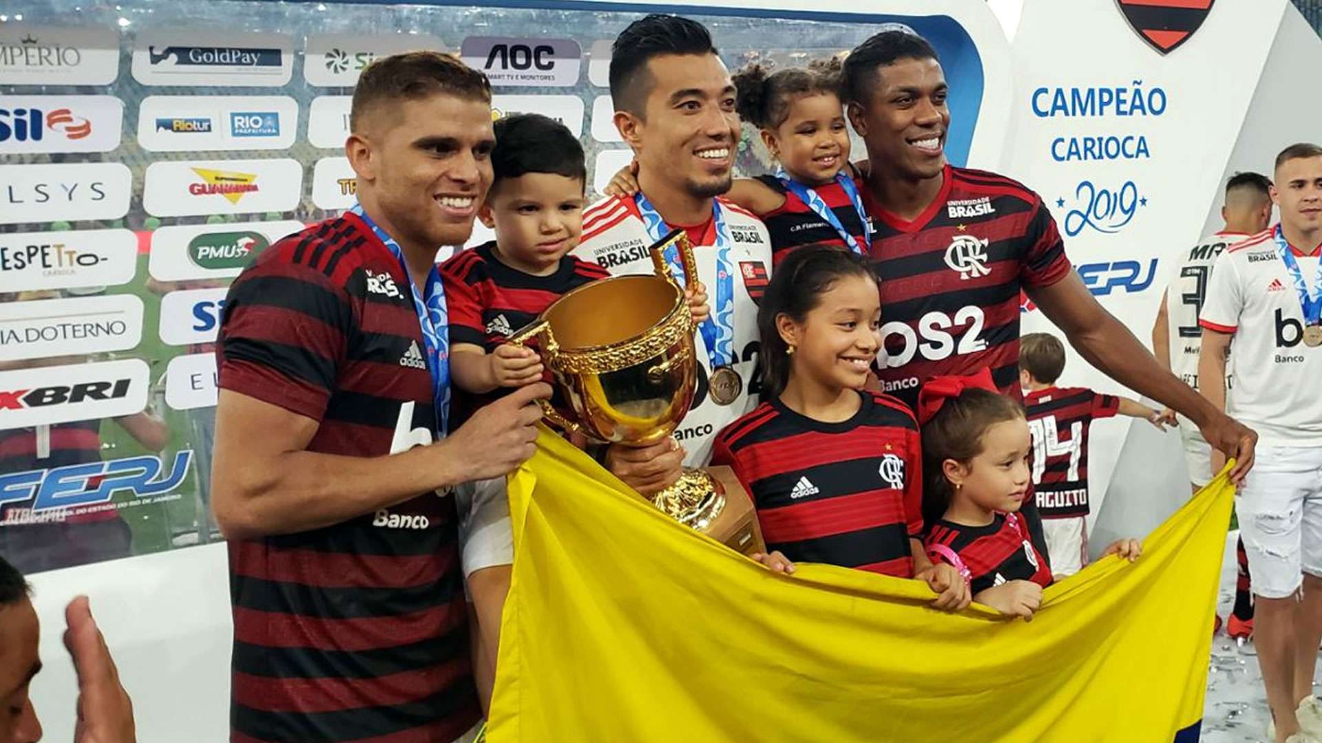 Gustavo Cuellar Fernando Uribe Orlando Berrio Flamengo 2019