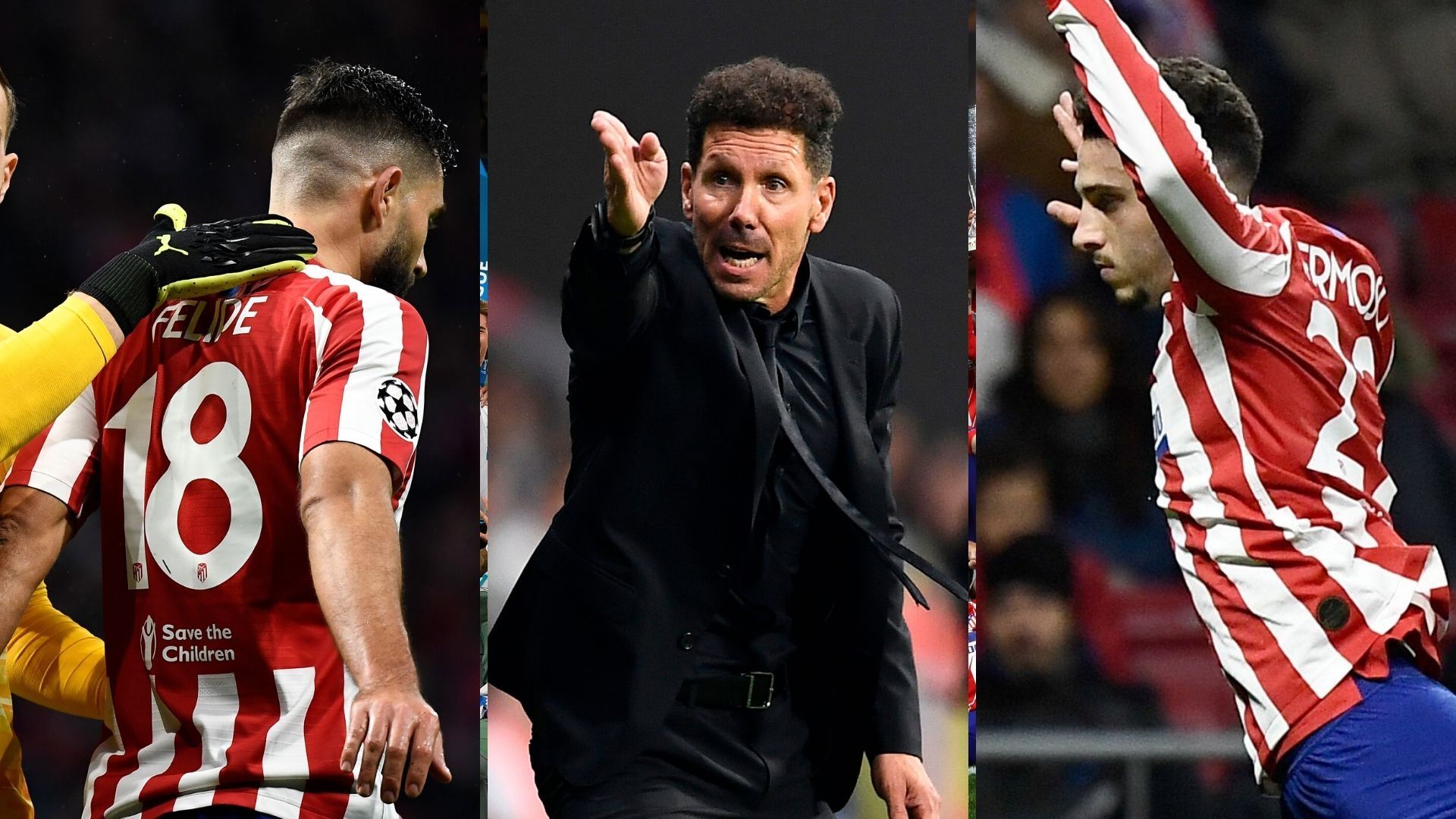 Felipe, Simeone y Hermoso, Atlético de Madrid