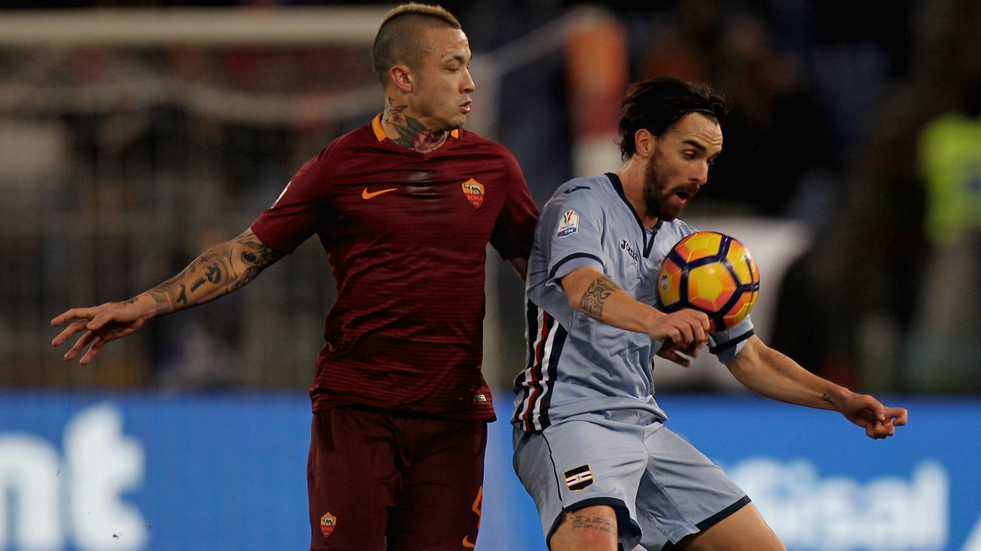 Radja Nainggolan Luca Cigarini Roma Sampdoria Coppa Italia 19012017