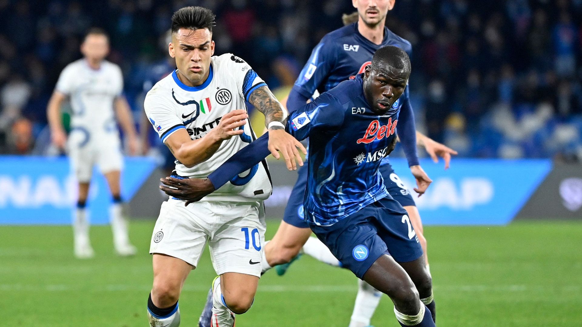 Lautaro Martinez Kalidou Koulibaly Napoli Inter Serie A