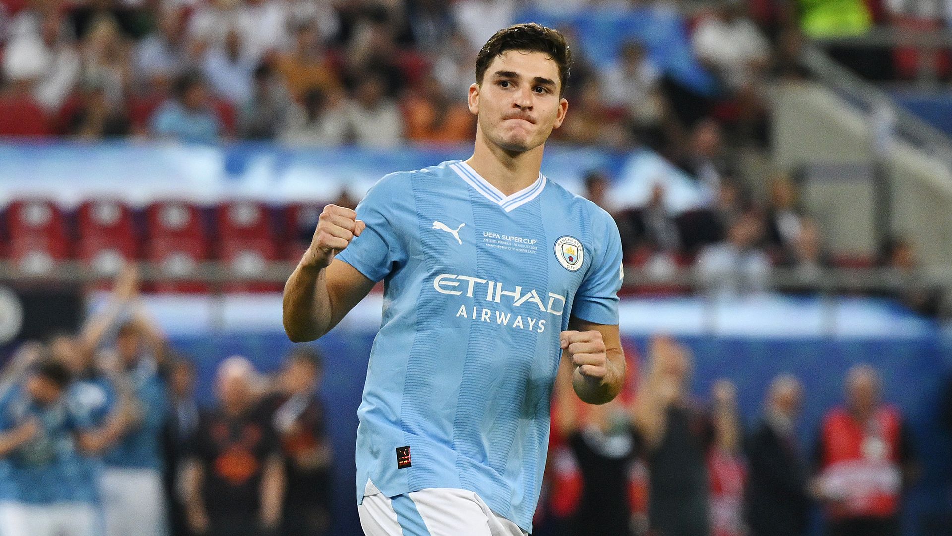 Julian Alvarez Manchester City Sevilla Supercopa 2023