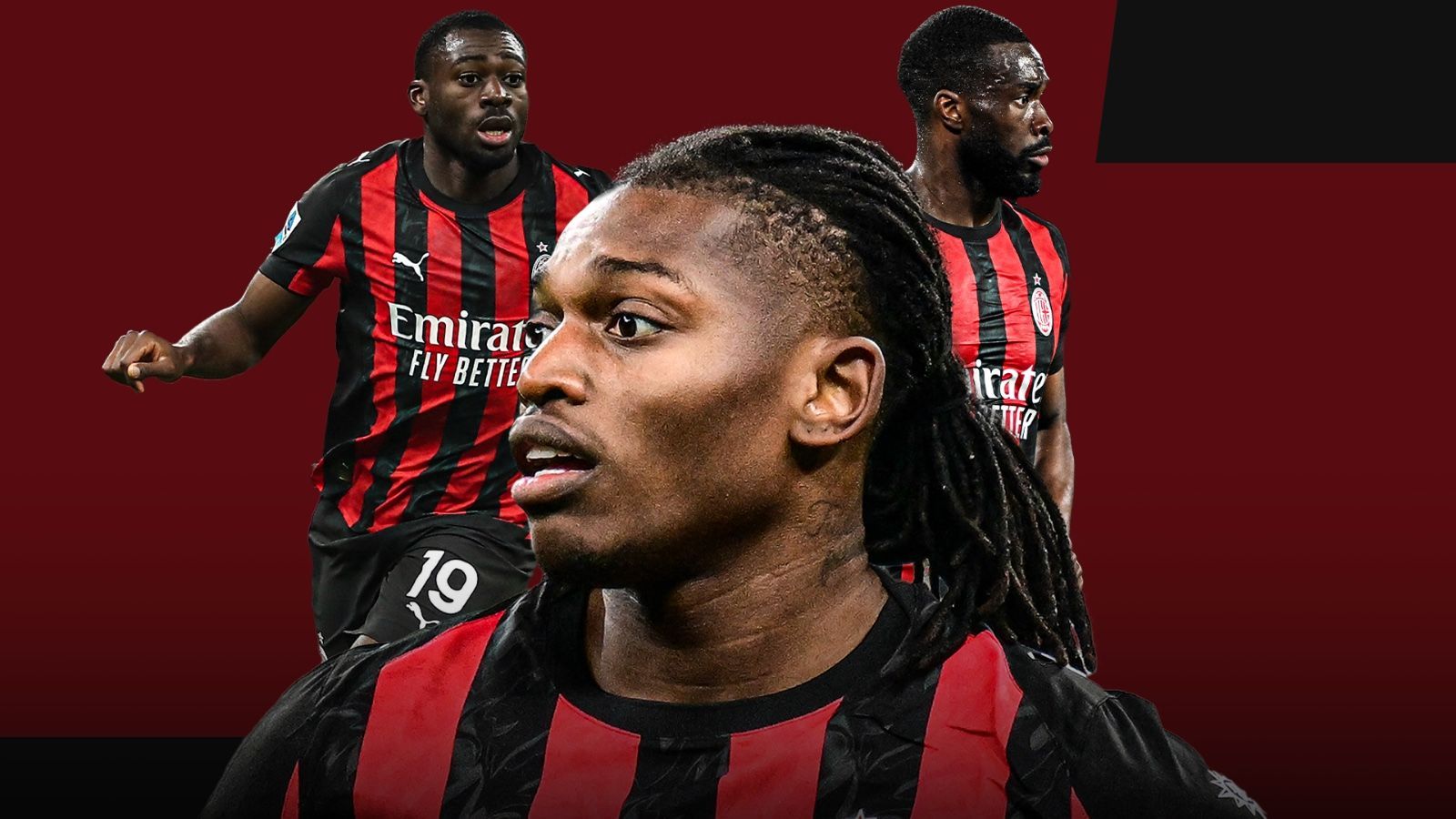 Grafica CM Leao Fofana Tomori Milan 16.9