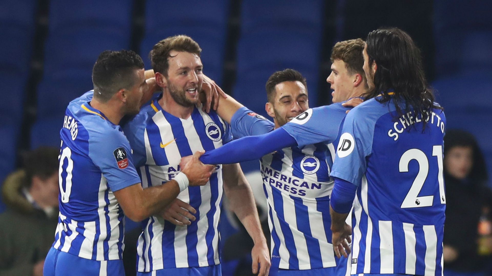 Brighton goal celebration