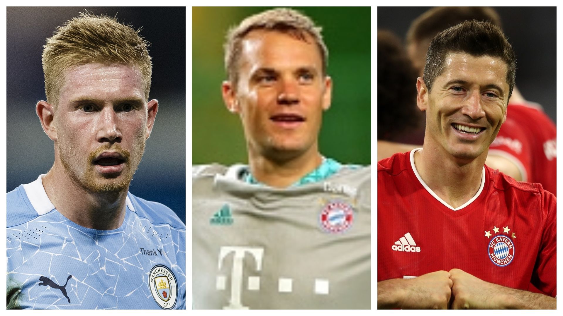 UEFA Awards De Bryune Neuer Lewandowski