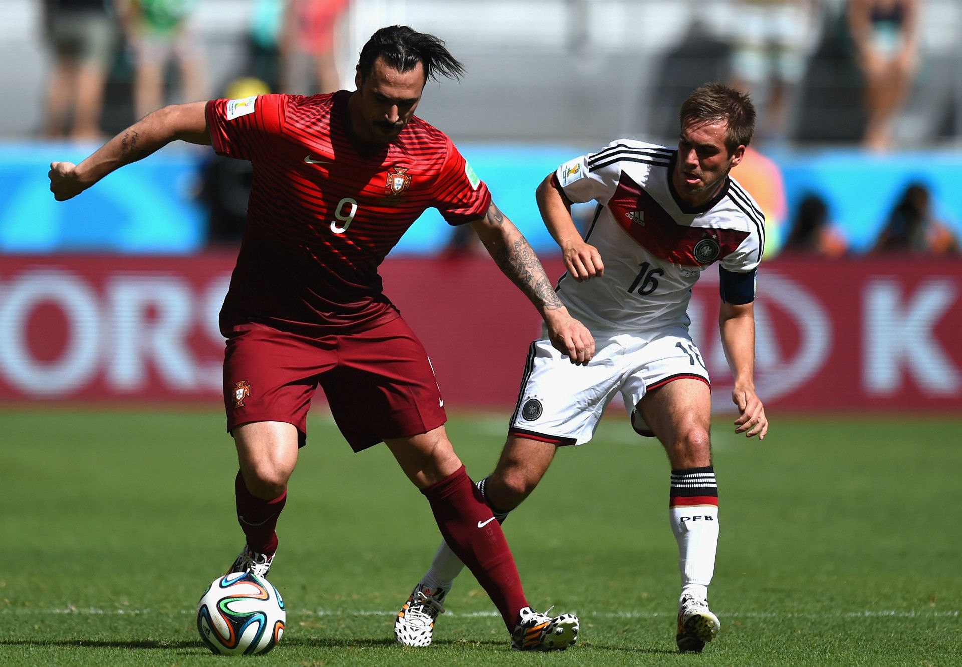HUGO ALMEIDA PORTUGAL PHILIPP LAHM GERMANY 2014 WORLD CUP GROUP G 06162014