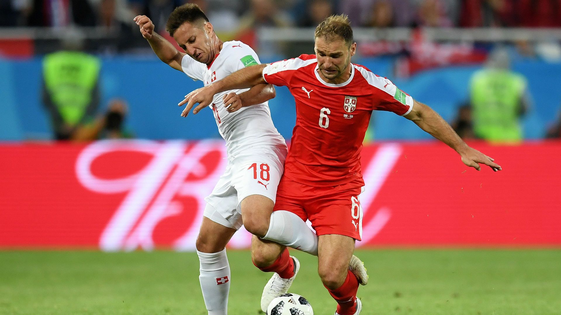 switzerland serbia - mario gavranovic branislav ivanovic - world cup - 22062018