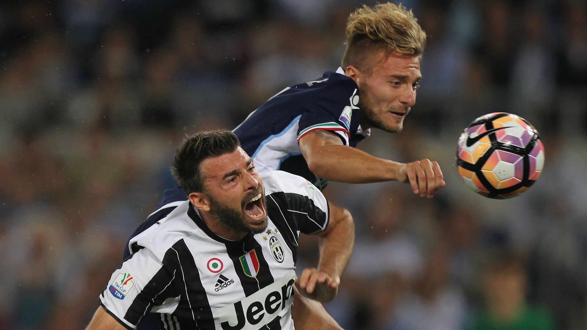 Andrea Barzagli, Ciro Immobile - Juventus-Lazio