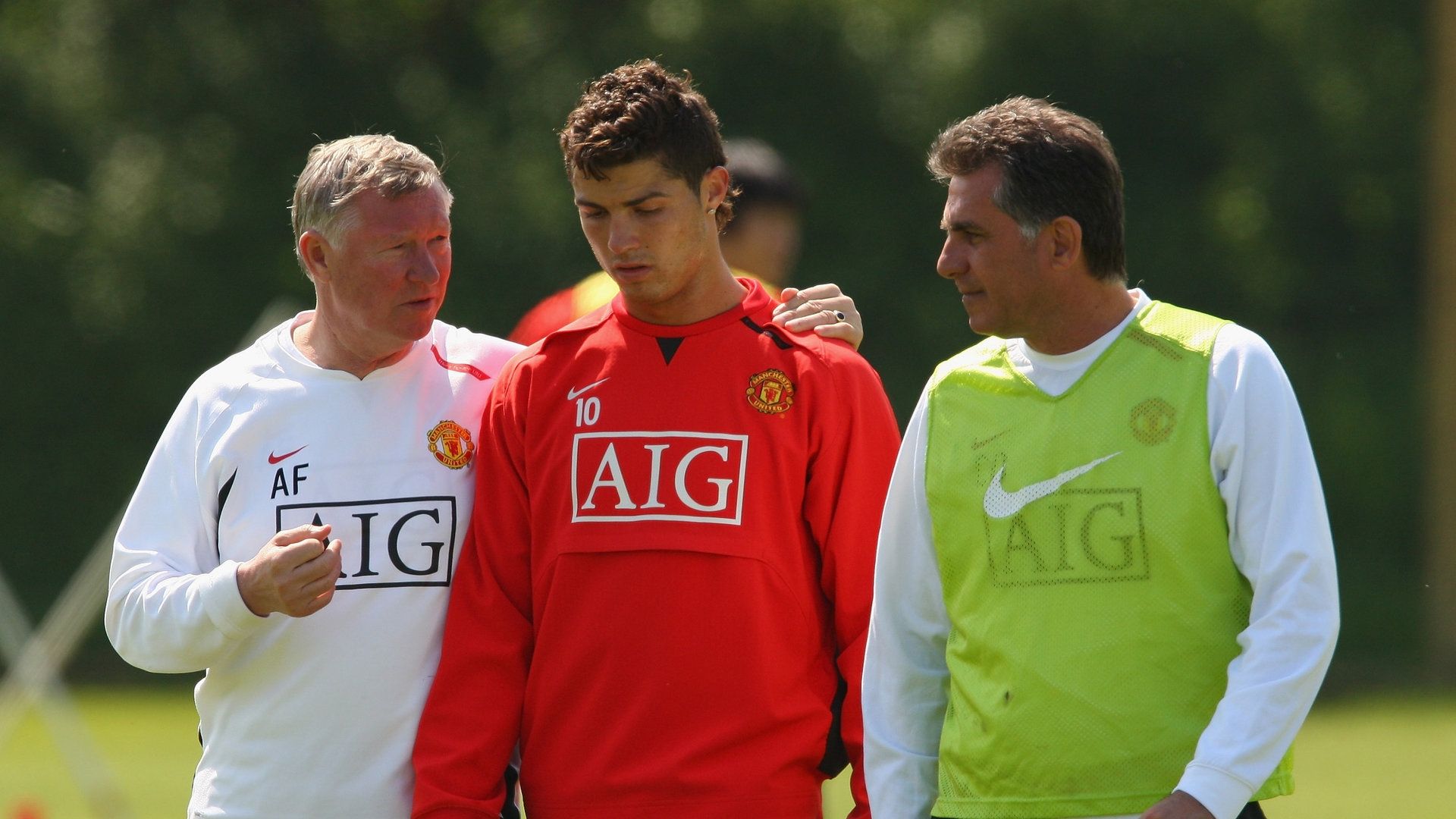 Sir Alex Ferguson Cristiano Ronaldo Carlos Queiroz Manchester United