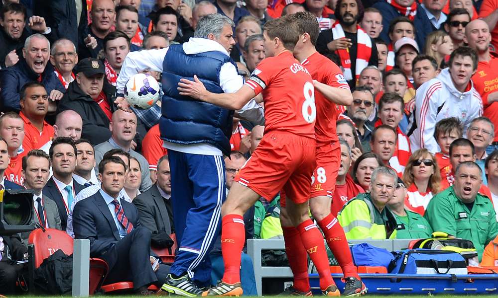 Jose Mourinho Steven Gerrard Liverpool Chelsea Premier League 04272014