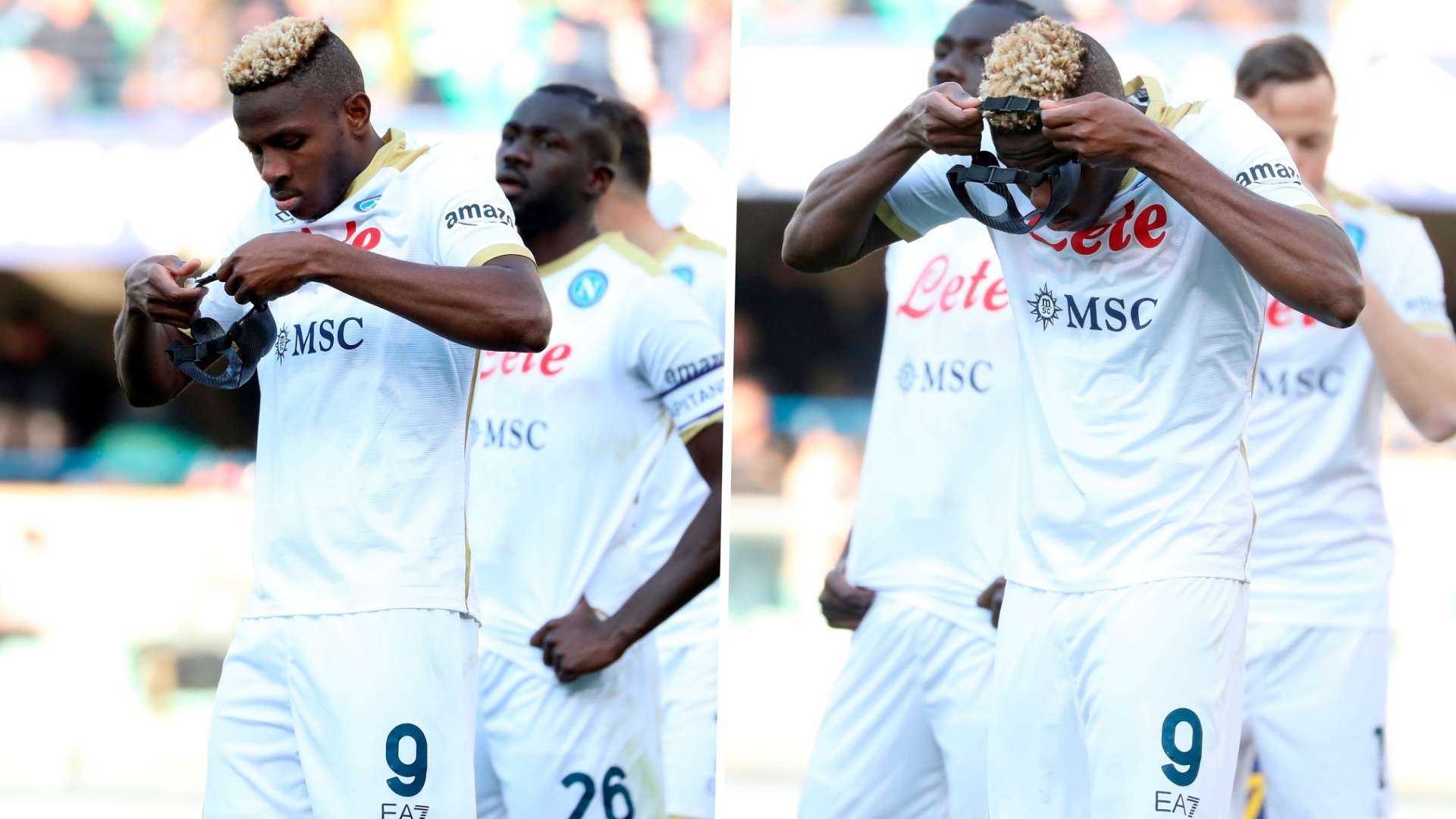 Osimhen Verona Napoli mask