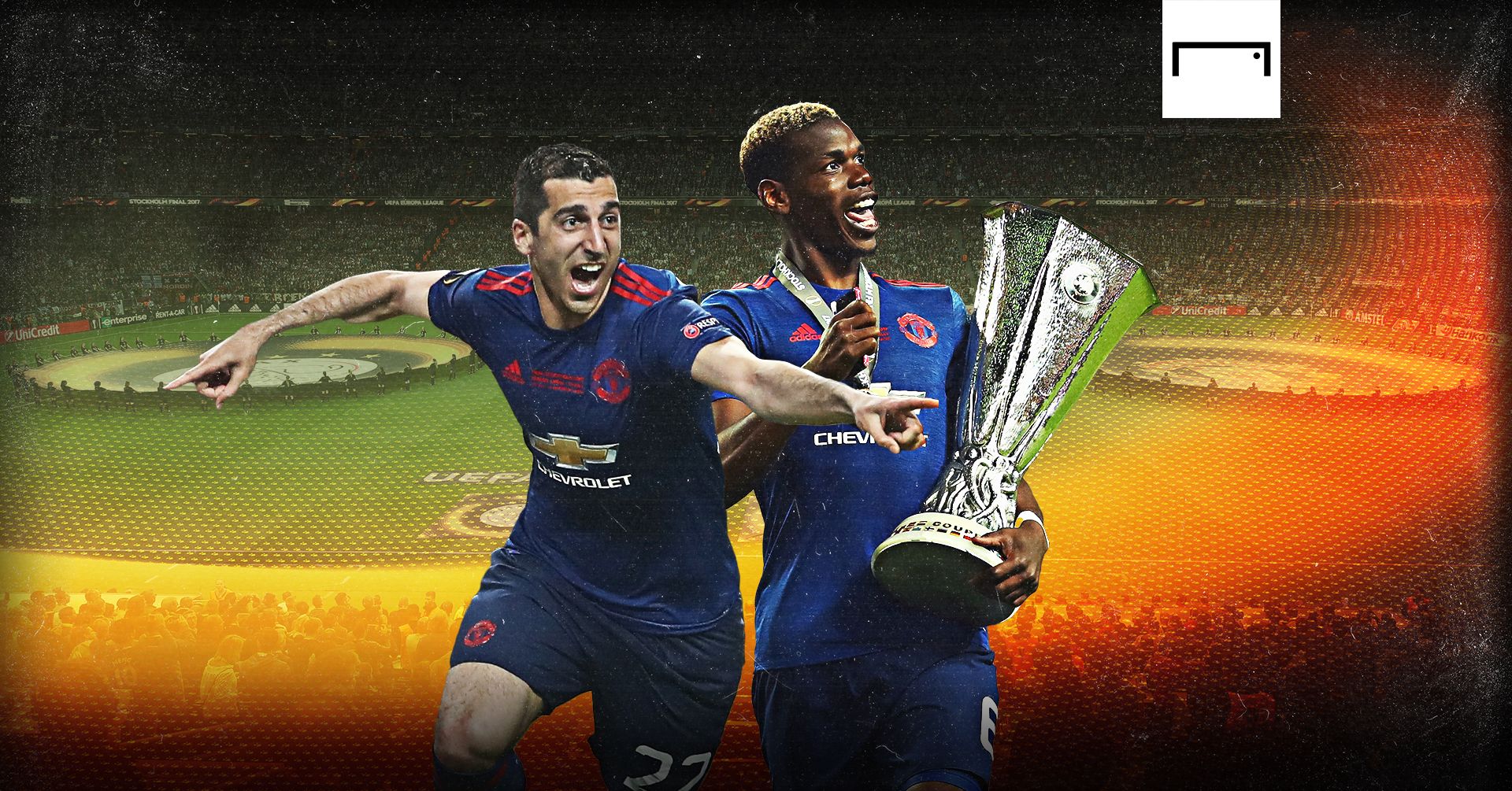 Henrikh Mkhitaryan Paul Pogba Manchester United Europa League 2017 GFX