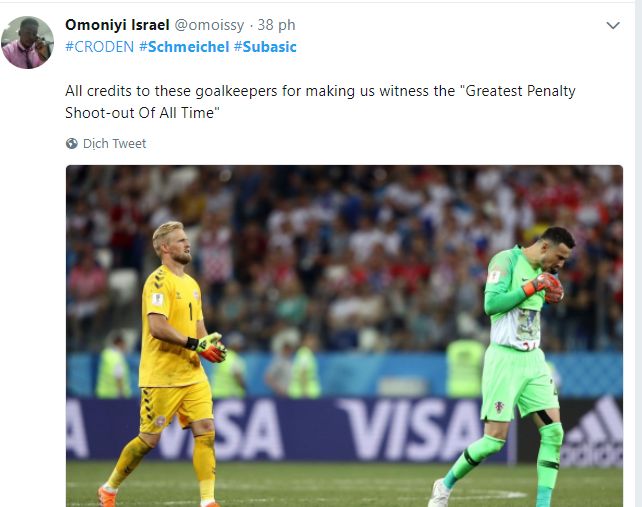 Croatia Denmark shootout reaction