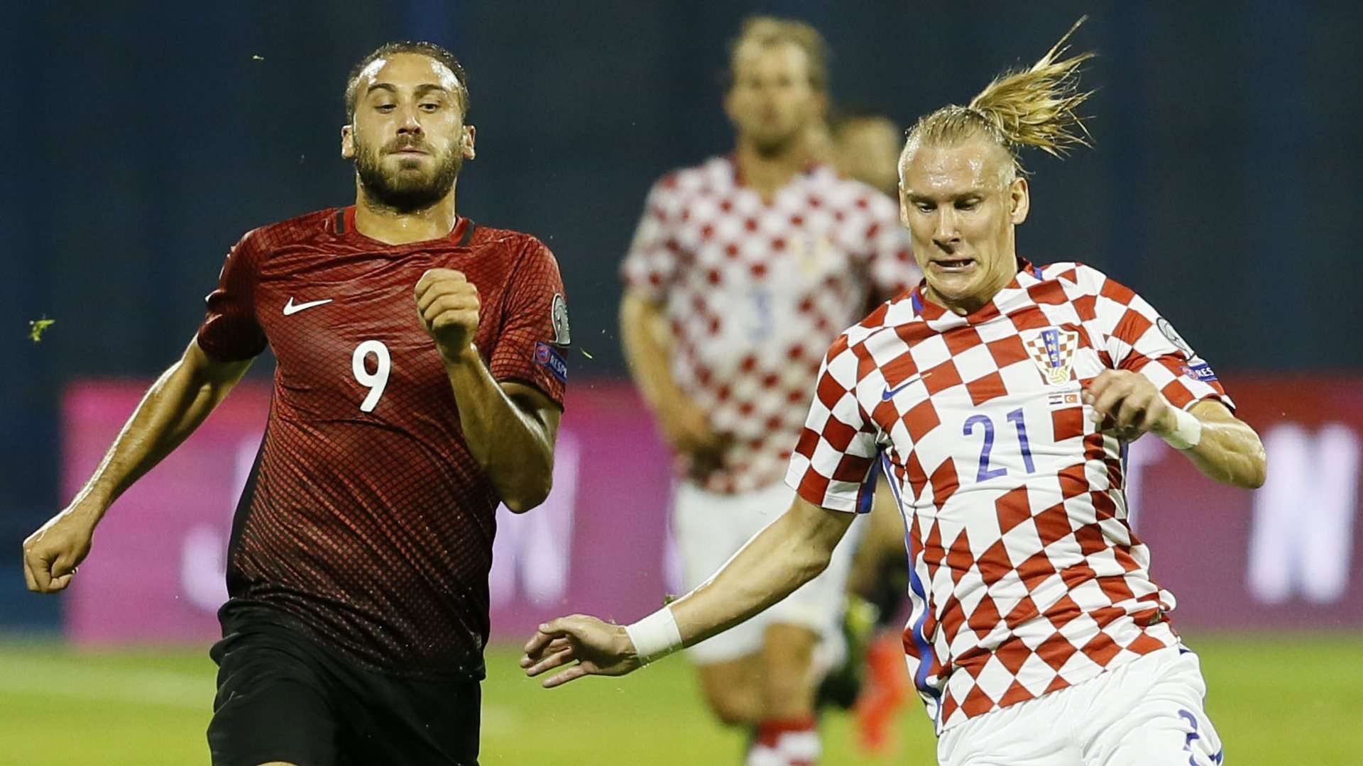 Cenk Tosun Domagoj Vida Croatia Turkey
