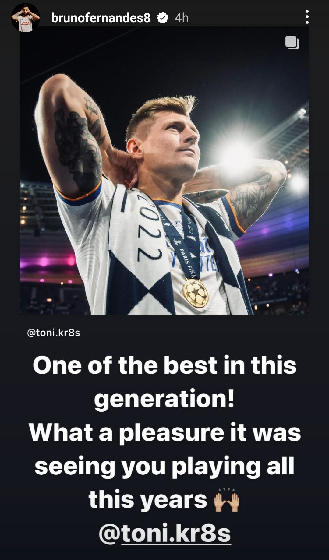 Bruno Fernandes Toni Kroos Instagram