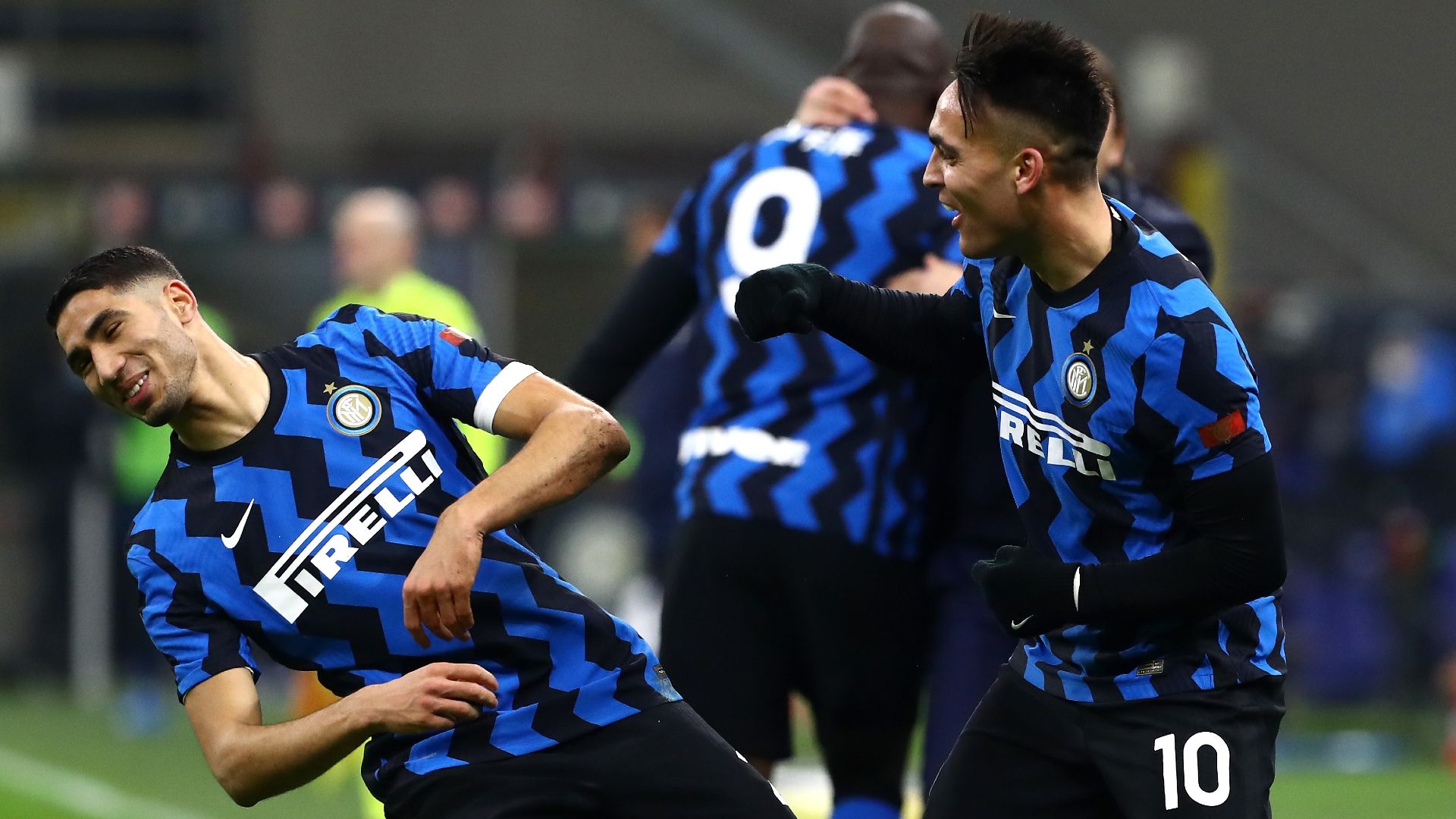 Lautaro Martinez Achraf Hakimi FC Inter Lazio Serie A 2020-21