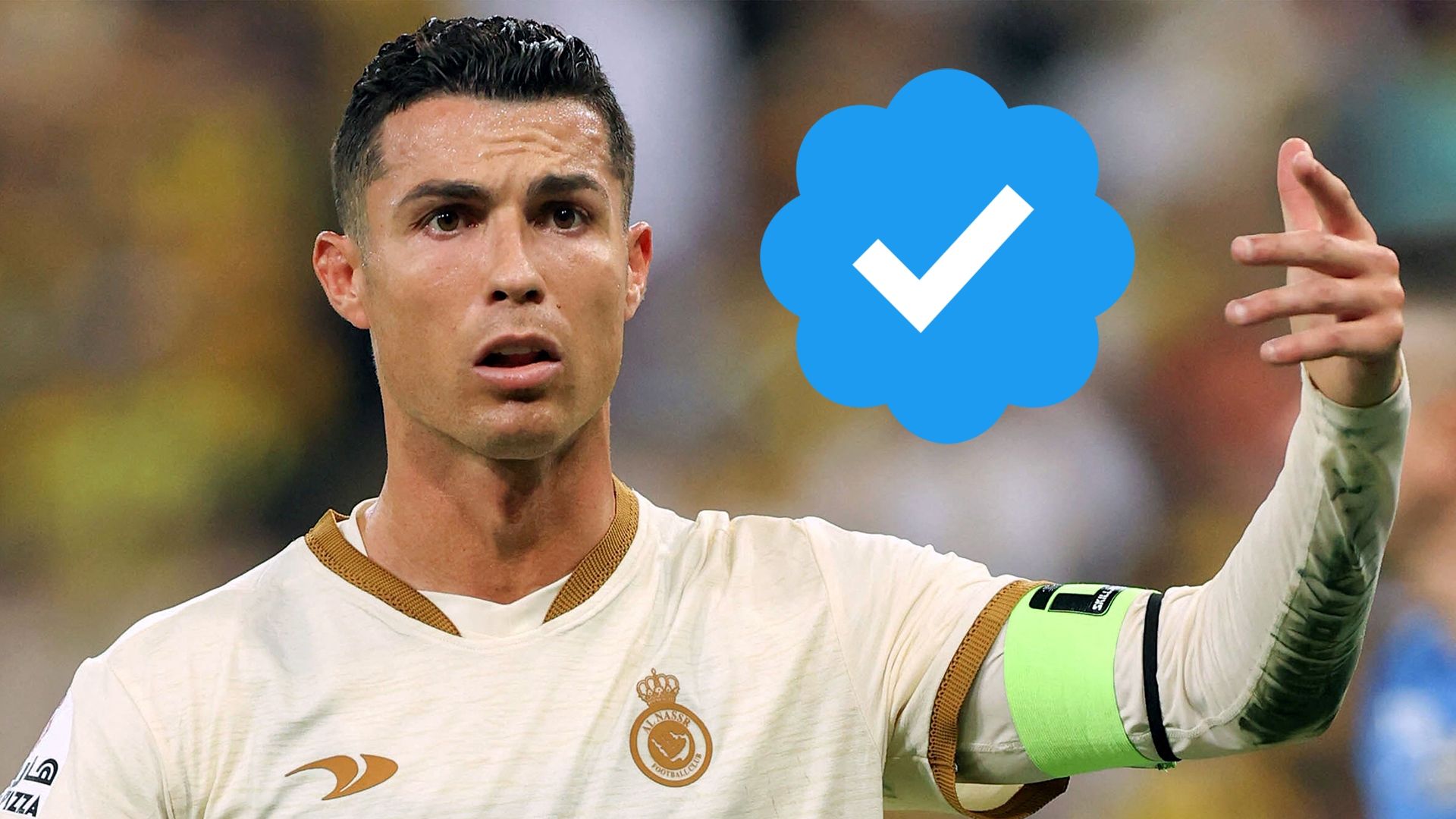 Cristiano Ronaldo Al Nassr 2023 blue tick