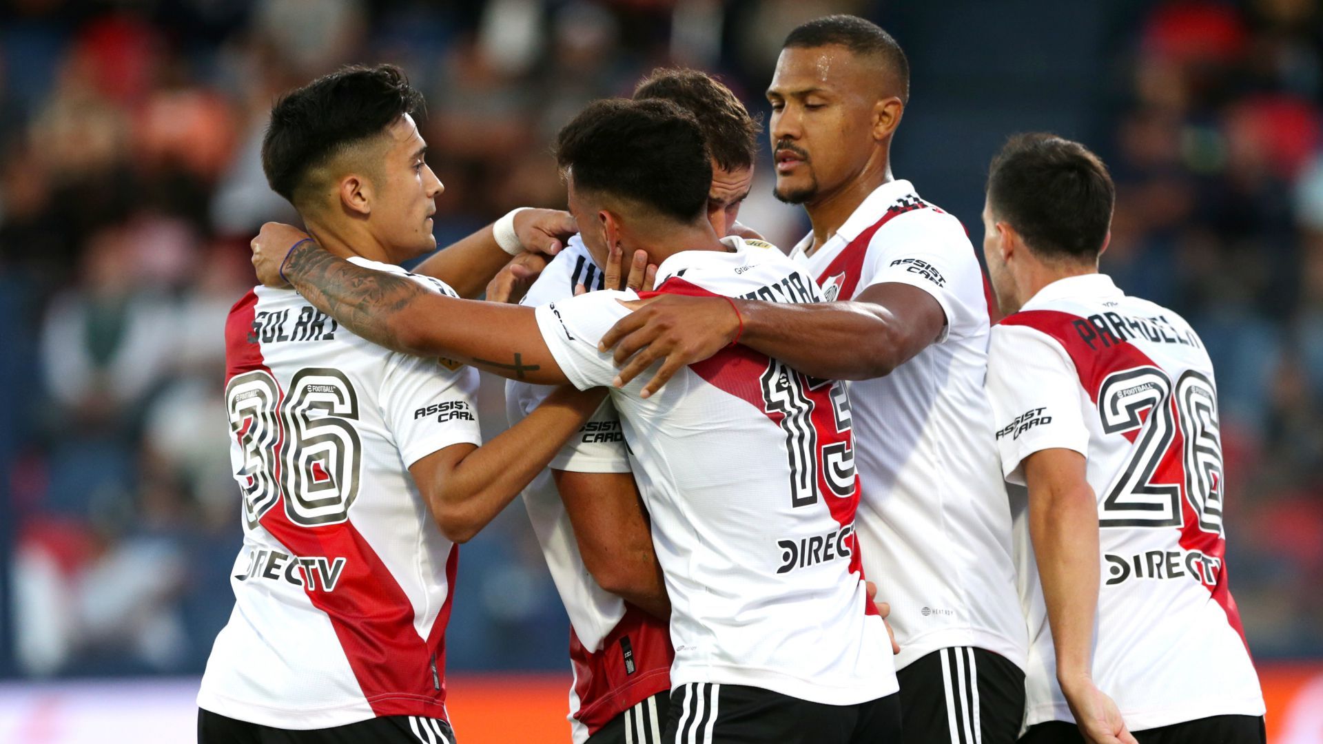 River Plate players celebrating