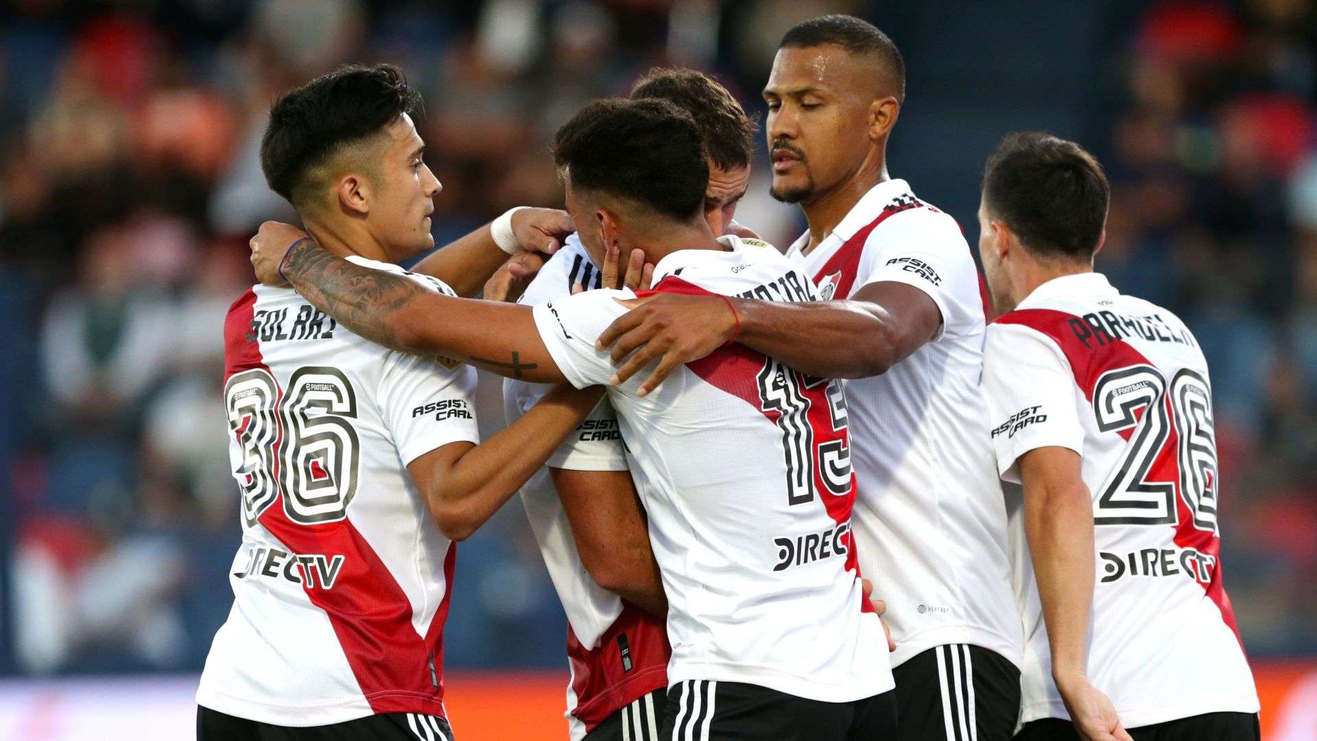 River Plate players celebrating