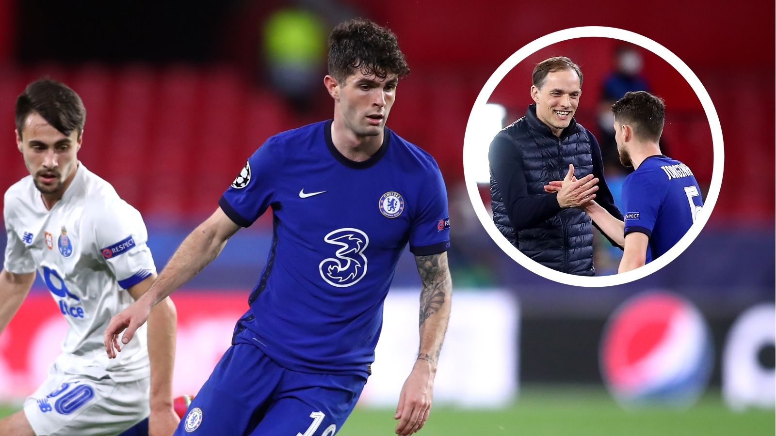 Christian Pulisic Thomas Tuchel Jorginho Chelsea Porto GFX