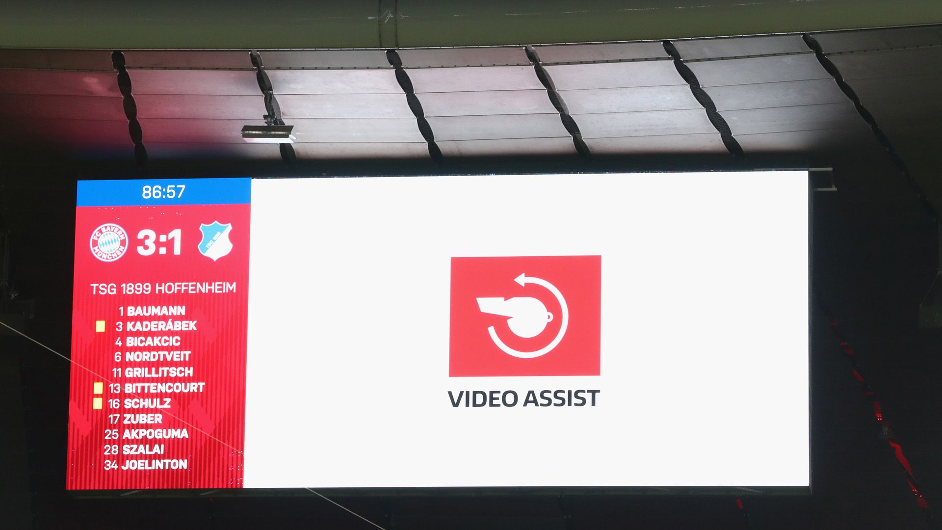 Videobeweis / VAR Bundesliga FC Bayern TSG Hoffenheim