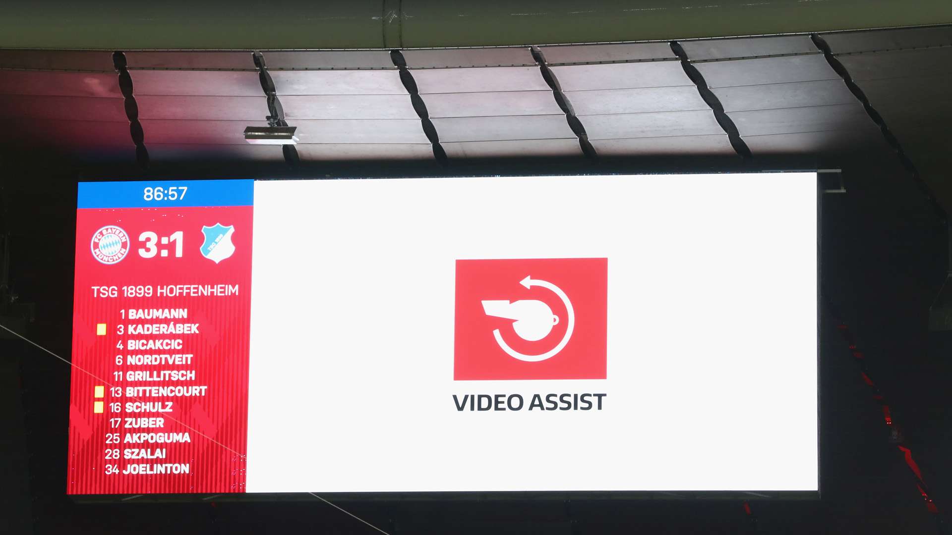 Videobeweis / VAR Bundesliga FC Bayern TSG Hoffenheim