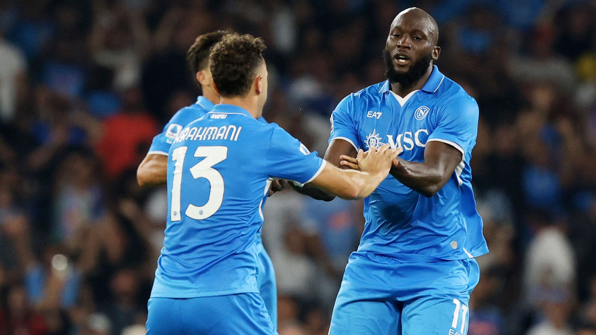 Lukaku esultanza Napoli Serie A