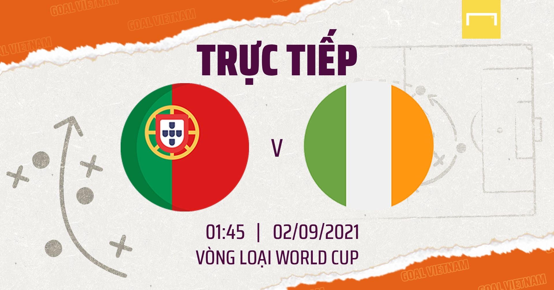 Live Portugal vs Ireland Republic 2022 World Cup Qualification GFX