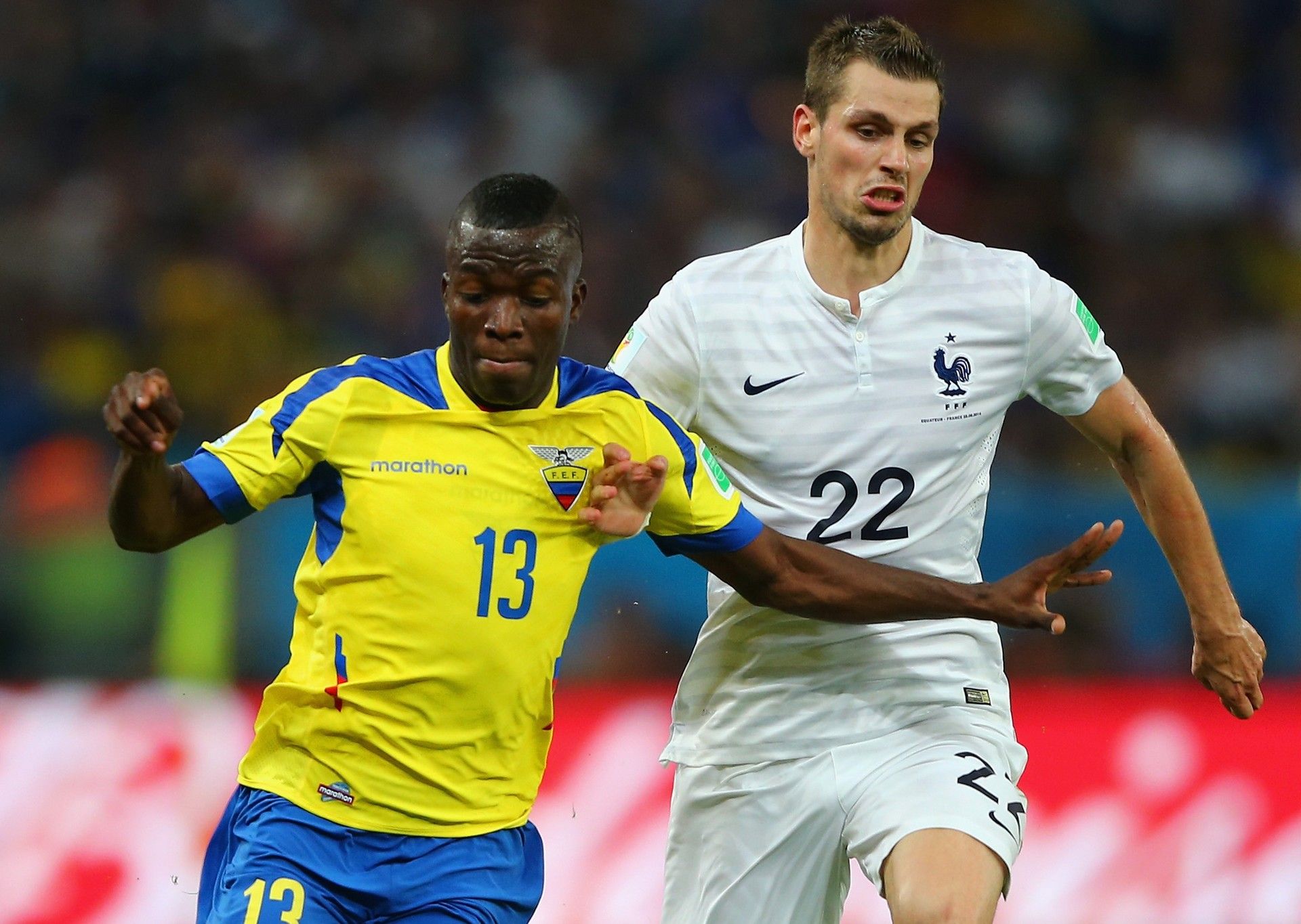 Morgan Schneiderlin Enner Valencia Ecuador France World Cup 2014 06252014