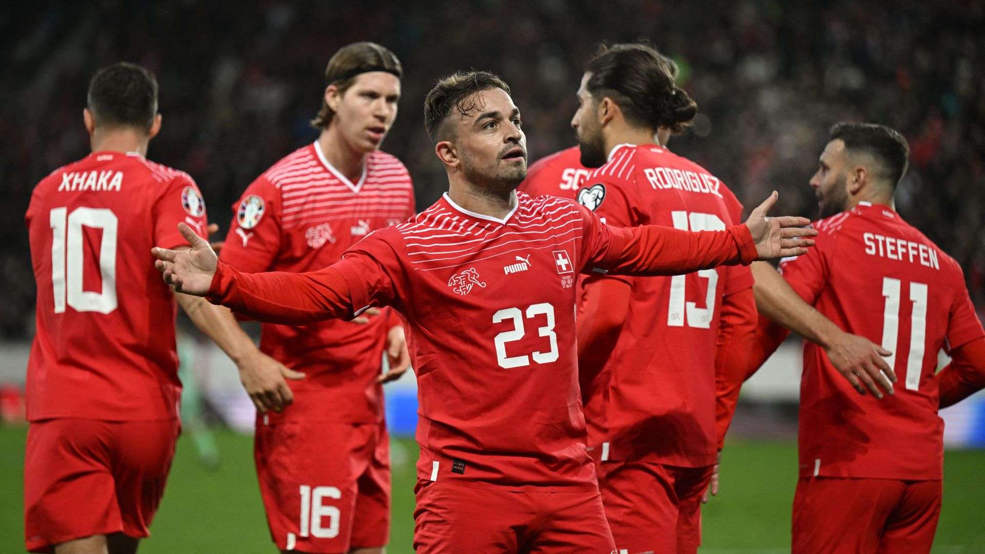 Xherdan Shaqiri Switzerland Belarus UEFA Euro 2024 qualifiers