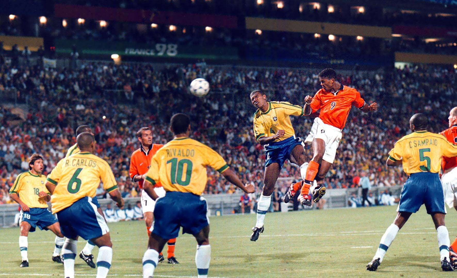 ***GER ONLY*** Patrick Kluivert 1998 Netherlands Brazil