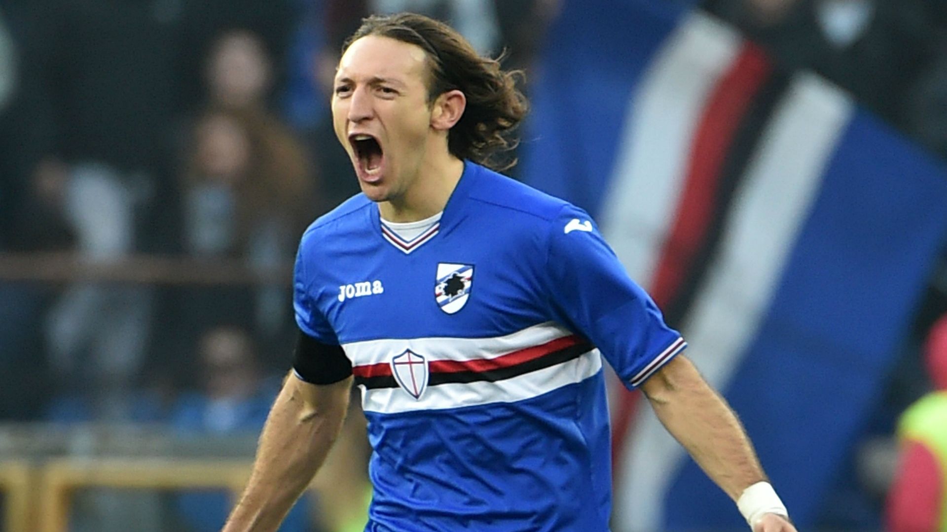 Edgar Barreto celebrates Sampdoria Torino Serie A 04122016