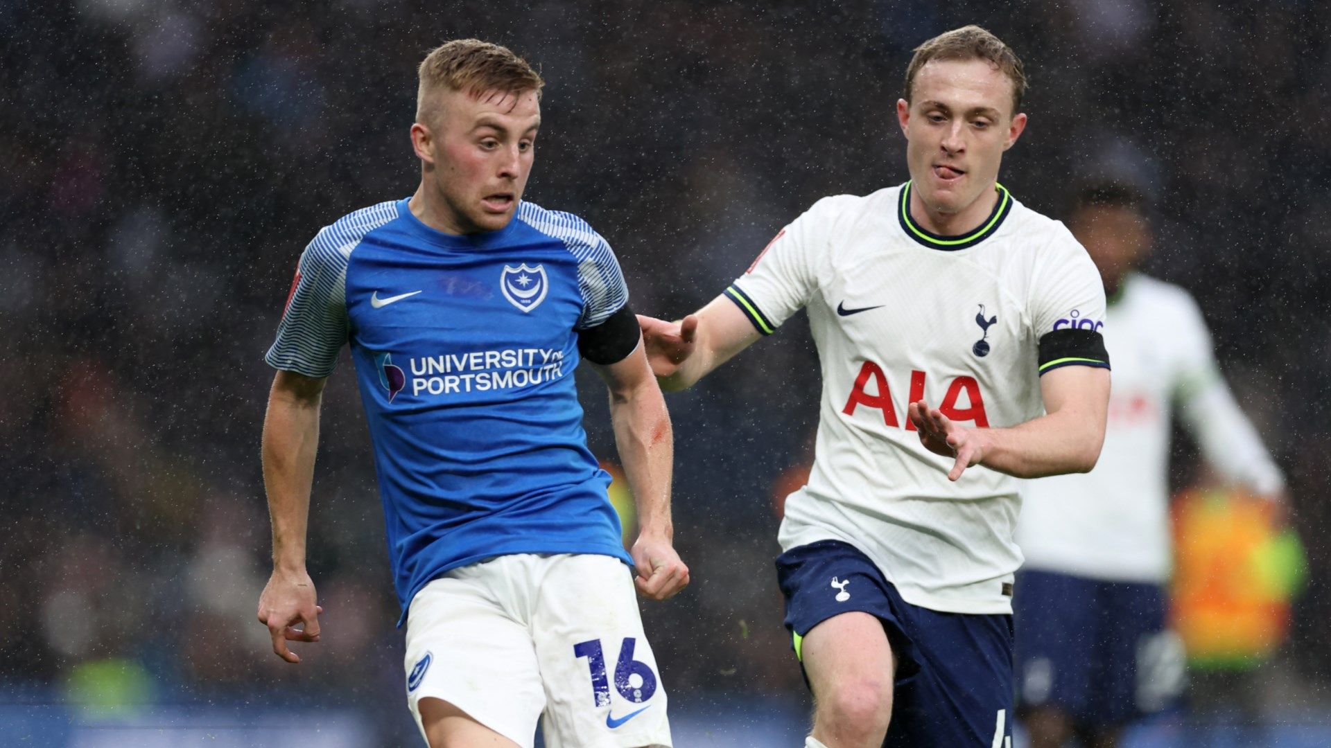 Portsmouth's Joe Morrell (left)