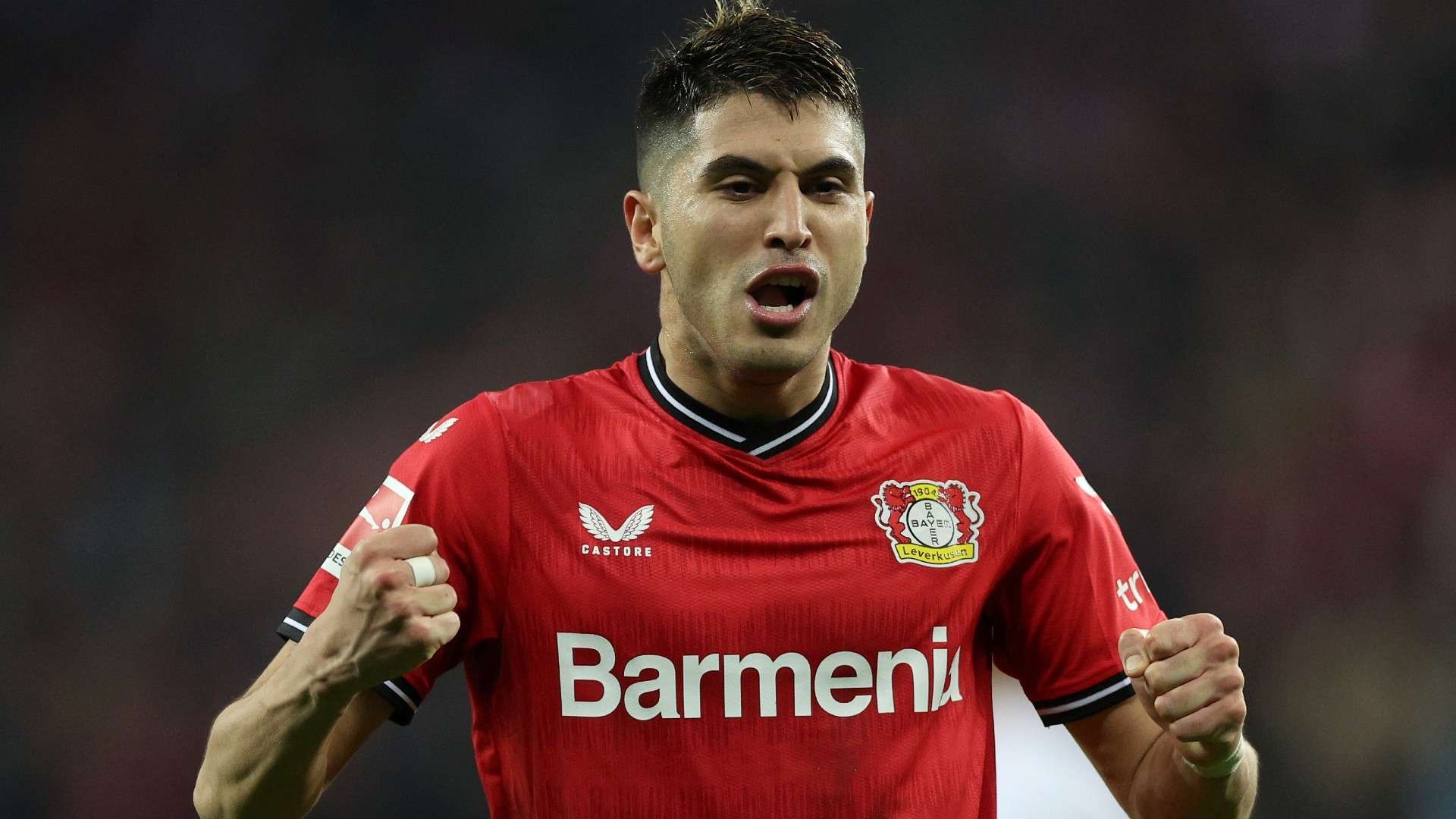 Exequiel Palacios of Bayer 04 Leverkusen