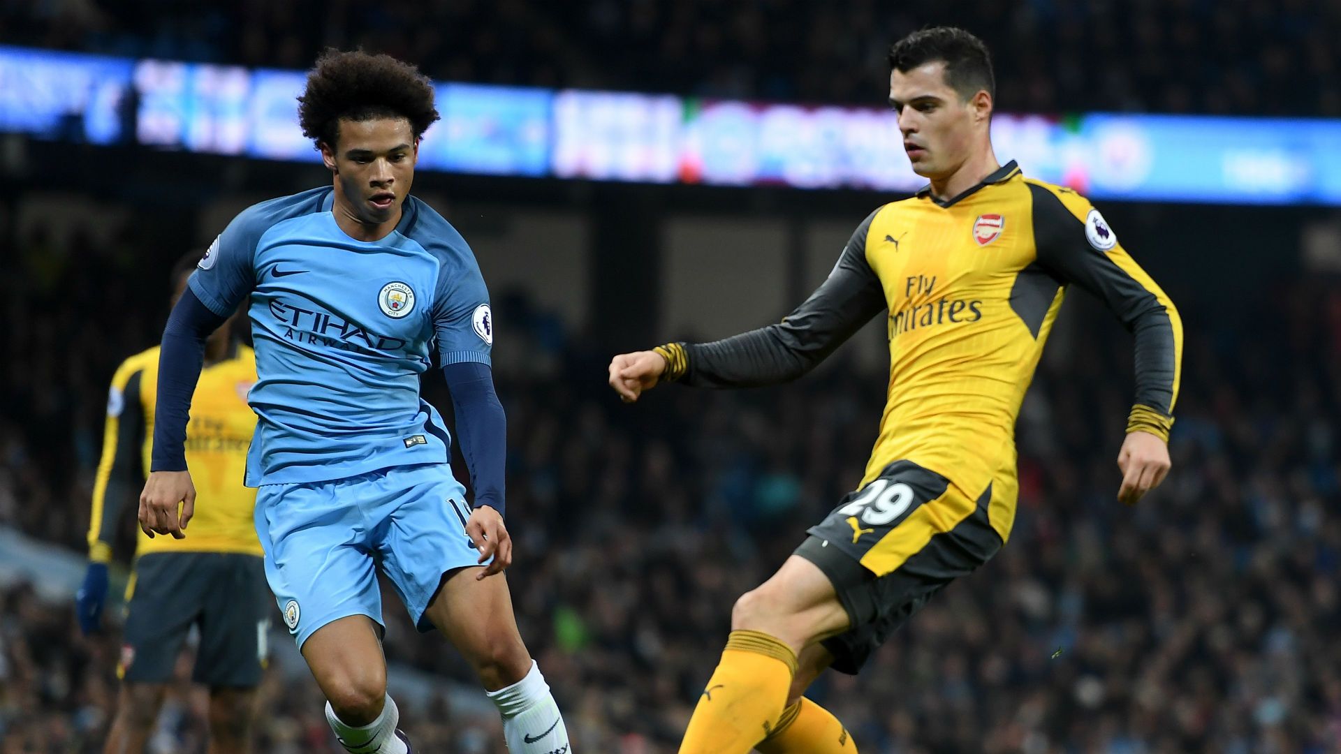 Granit Xhaka Premier League Man City v Arsenal