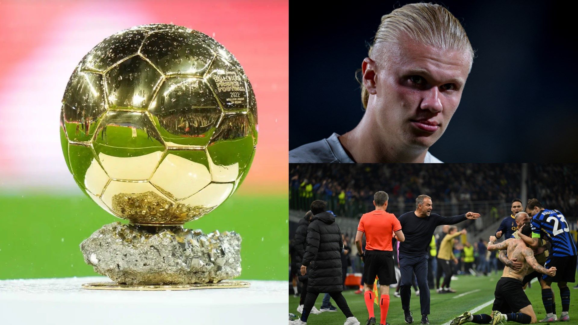 Ballon D'or 2025 Haaland Barca Inter GFX