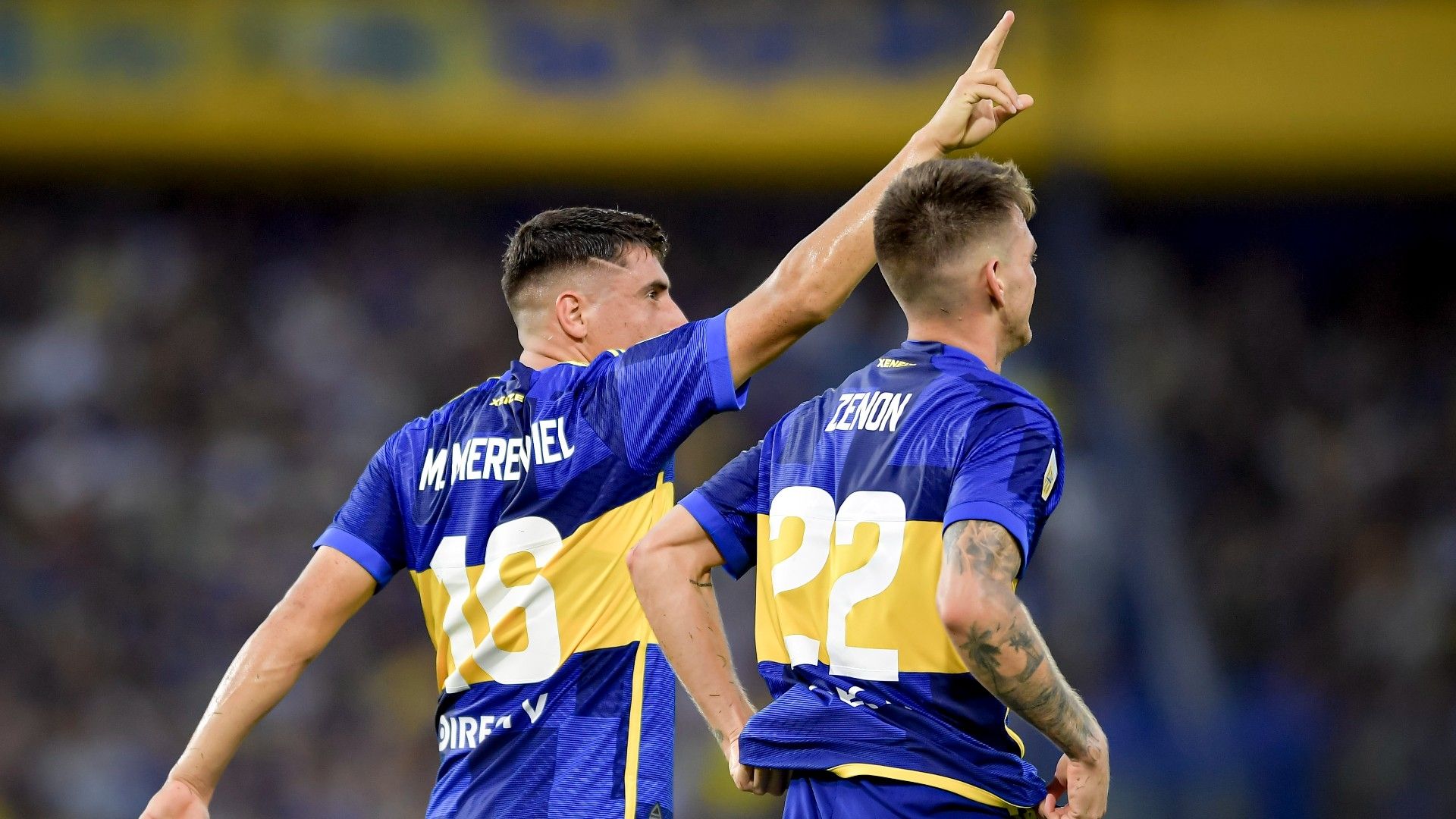 Miguel Merentiel Kevin Zenon Boca San Lorenzo Copa Liga Profesional 30032024