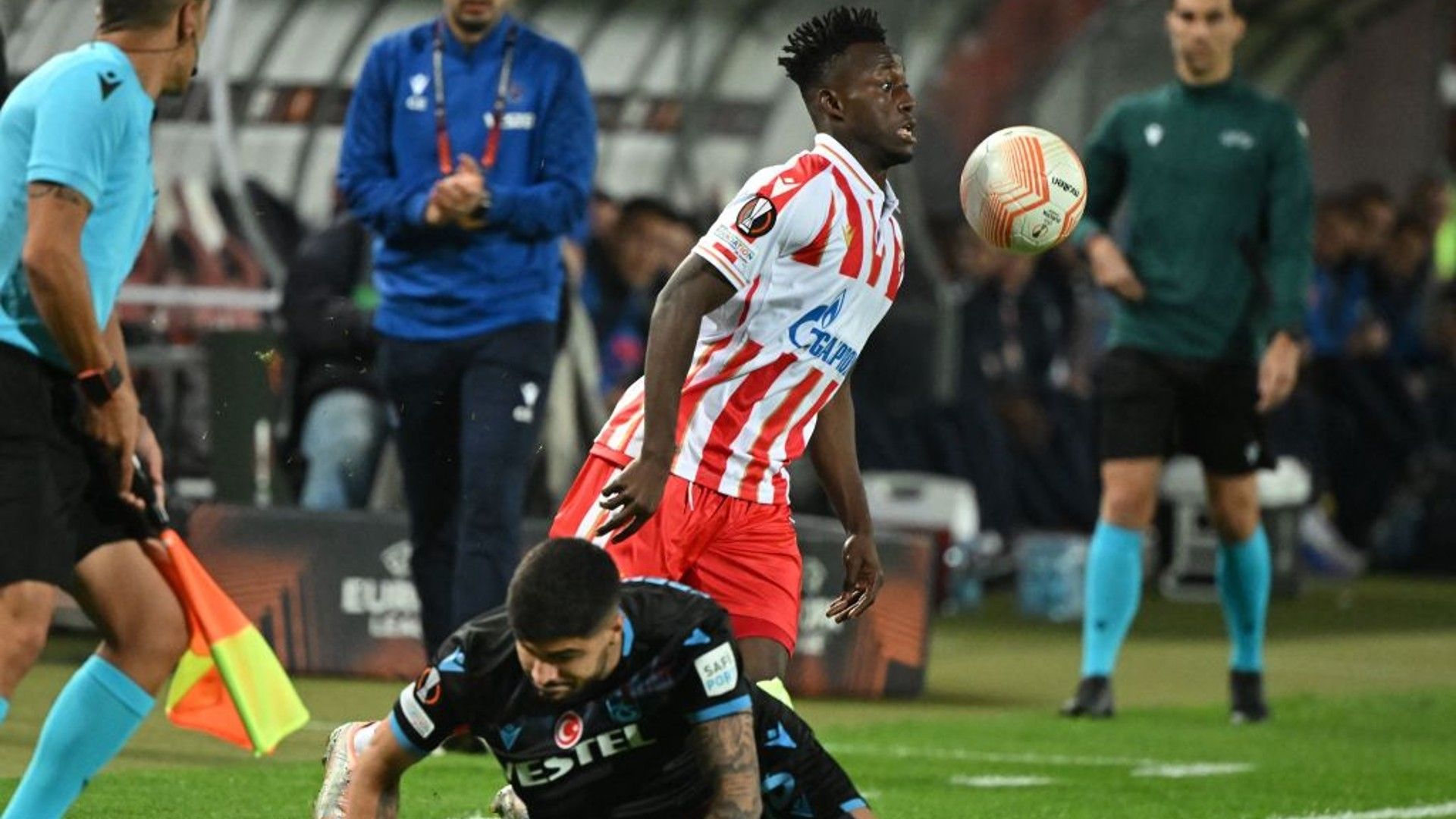 Osman Bukari in action for Red Star Belgrade. 