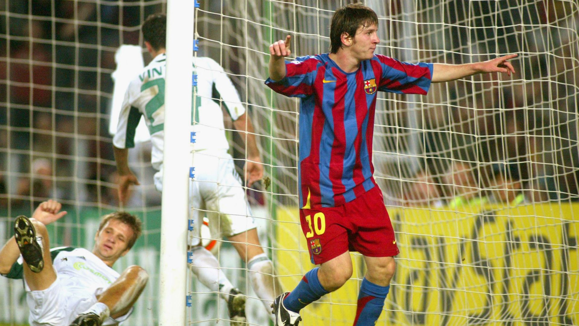 Messi first goal