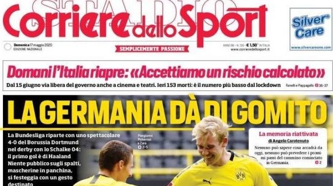 17 May Newspapers embed only Corriere