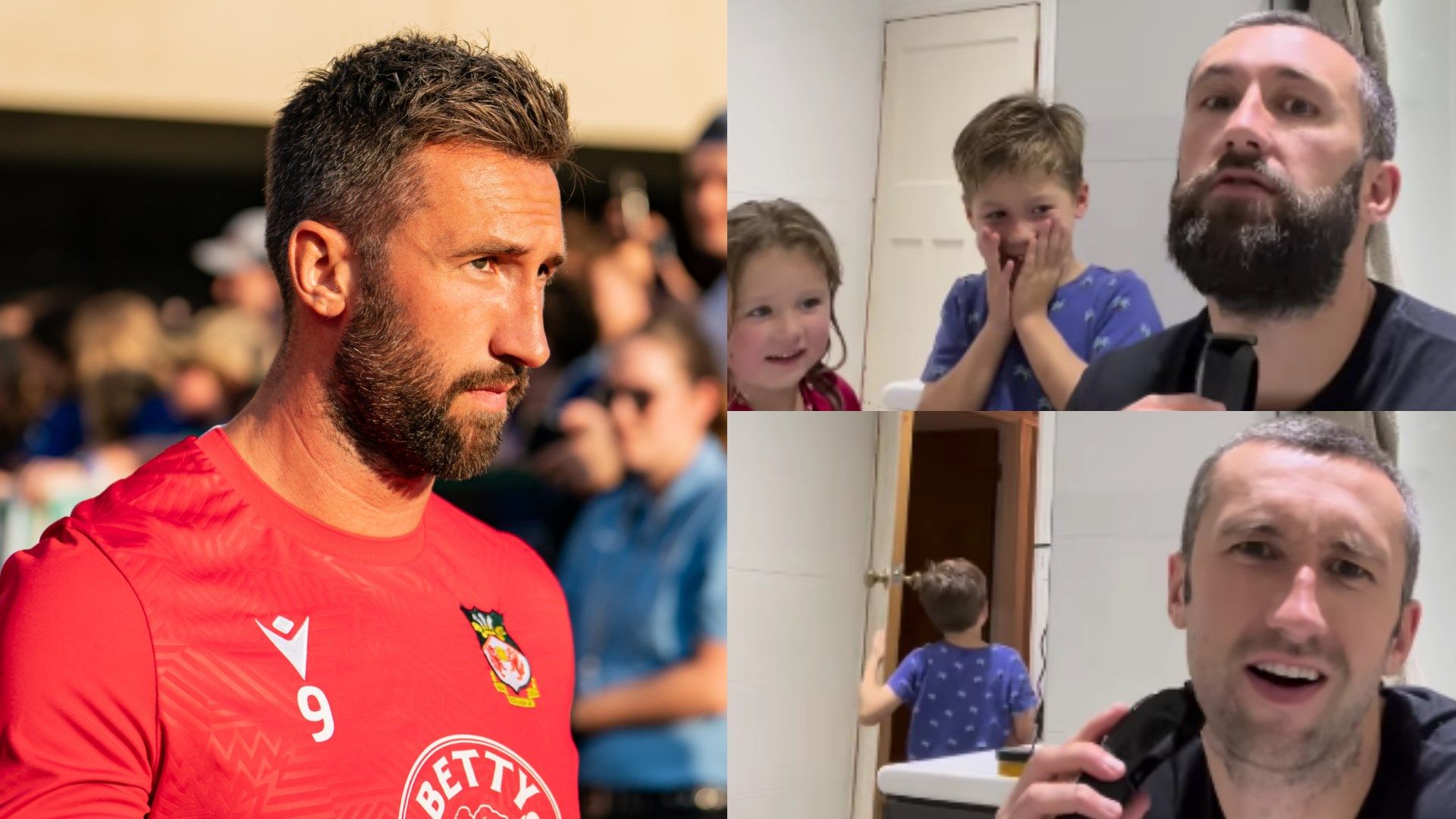 V2 Ollie Palmer Wrexham 2023-24 shaves beard